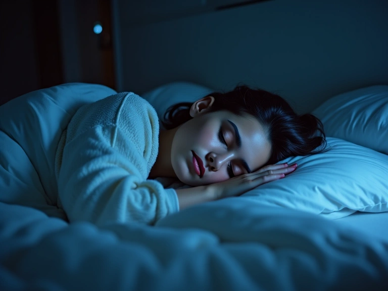 A person sleeping soundly in a cozy bed, depicting the importance of quality sleep.